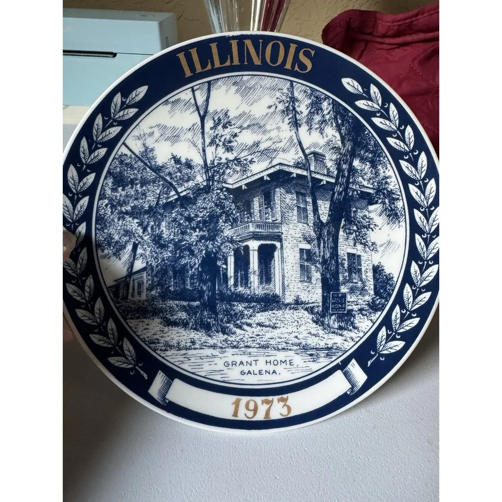Vintage 1972-73 Illinois Lincoln/ Grant Home Collector Plate Set Decor Danmark